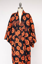 Load image into Gallery viewer, 1970s Robe Cotton Printed Loungewear Kimono Lingerie