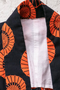 1970s Robe Cotton Printed Loungewear Kimono Lingerie