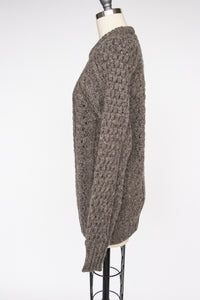 1970s Wool Knit Fisherman Sweater S