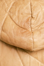 Load image into Gallery viewer, 1970s Coat Deerskin Quilted Leather Finnish Jacket Hooded XS