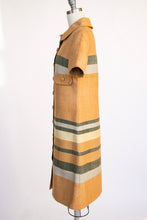 Load image into Gallery viewer, 1960s Dress Thai Raw Silk Striped A-Line M