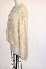 Load image into Gallery viewer, 1980s Sweater Chunky Knit Cropped Cardigan M