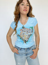 Load image into Gallery viewer, 1970s T-Shirt Terry Cloth Kangaroo Fitted Baby Tee S