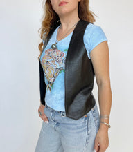 Load image into Gallery viewer, 1980s Motorcycle Biker Leather Vest Women's Top S