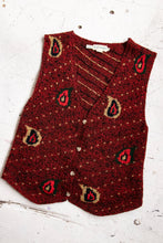 Load image into Gallery viewer, 1980s Sweater Vest Wool Hand Knit Top S