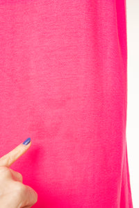 1970s Sweatshirt Dress Neon Short Sleeve M