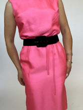 Load image into Gallery viewer, 1950s Belt Black Velvet Tapered Waist Cinch S