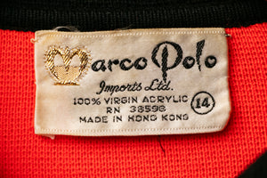 1960s Knit Jacket Striped Mod Cardigan S