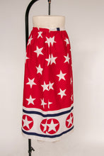 Load image into Gallery viewer, 1970s Maxi Skirt Cotton Printed Stars S