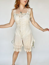 Load image into Gallery viewer, 1910s Antique Edwardian Cotton Chemise Step In Split Crotch Lingerie S