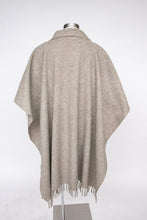 Load image into Gallery viewer, 1970s Poncho Wool Fringe Boho Hippie Cape