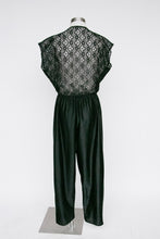 Load image into Gallery viewer, 1980s Jumpsuit Lingerie Loungewear Sheer Lace Onesie