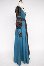 Load image into Gallery viewer, 1970s Dress Renaissance Cotton Maxi Gown M