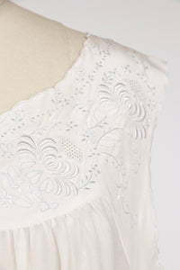 1970s Slip Dress Silk Deadstock Full Length Nightgown Lingerie L