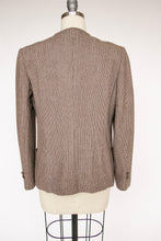 Load image into Gallery viewer, 1980s Blazer Wool Jacket Brown Grey S