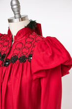 Load image into Gallery viewer, Antique Dress Mother Hubbard Gown 1890s Cotton XS