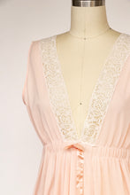 Load image into Gallery viewer, 1960s Nightgown Nylon Lace Full Length Slip Dress S