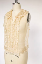 Load image into Gallery viewer, 1920s Blouse Sheer Netting Lace Camisole Top S