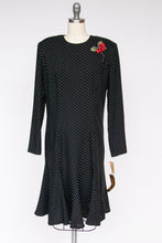 Load image into Gallery viewer, 1980s Dress Deadstock Polka Dot Shift M