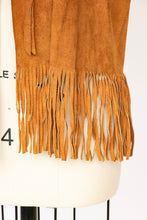Load image into Gallery viewer, 1970s Suede Vest Fringe Leather Waistcoat M