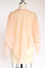 Load image into Gallery viewer, 1970s Caplet Top Sheer Chiffon Cape Overlay