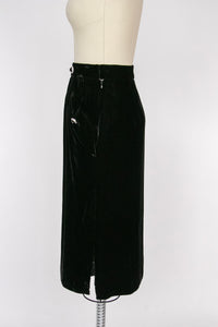 1980s Velvet Skirt Oscar De La Renta Designer M