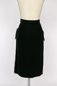 1980s Velvet Skirt Oscar De La Renta Designer M