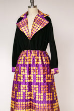 Load image into Gallery viewer, 1970s Hostess Dress Quilted Robe Loungewear House Dress S / M