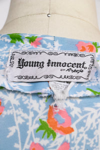 1970s Young Innocent Edwardian Top Shirt S