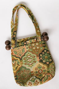 1960s Purse Tapestry Fabric Tote Hand Bag