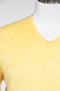 1960s Men's Sweater Fuzzy Mohair V Neck M V Neck M