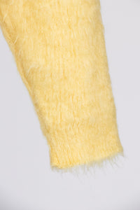1960s Men's Sweater Fuzzy Mohair V Neck M V Neck M