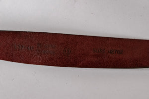 1970s Leather Belt Brown High Waist Cinch M / L