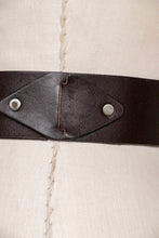 Load image into Gallery viewer, 1970s Leather Belt Brown High Waist Cinch M / L