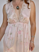 Load image into Gallery viewer, 1970s Nightgown Slip Dress Floral Maxi M