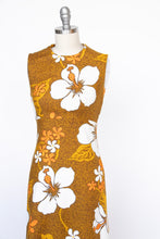 Load image into Gallery viewer, 1960s Hawaiian Dress Printed Cotton Maxi XS