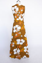Load image into Gallery viewer, 1960s Hawaiian Dress Printed Cotton Maxi XS