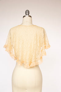 1920s Collar Silk Lace Chiffon Caplet