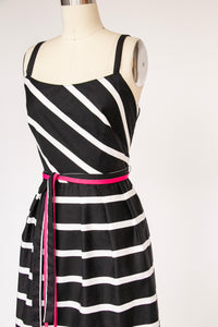 1970s Lanz Dress Striped Cotton Cross Back M