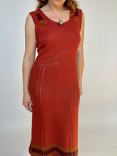 Load image into Gallery viewer, 1970s Knit Dress Sleeveless Striped Wenjili M