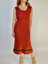 Load image into Gallery viewer, 1970s Knit Dress Sleeveless Striped Wenjili M