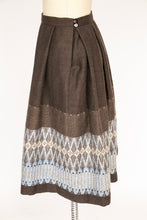 Load image into Gallery viewer, 1970s Full Skirt Hand Woven Swedish Wool S