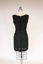 Load image into Gallery viewer, 1960s Dress Black Linen Shift S