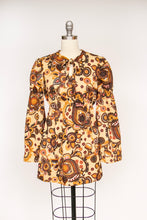 Load image into Gallery viewer, 1960s Dress Floral Poly Knit Micro Mini 70s S / XS