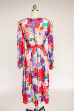 Load image into Gallery viewer, 1980s Dress Silk Morton Myles Bishop Sleeve 70s M