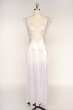 Load image into Gallery viewer, 1980s Nightgown Sheer Lace Long Slip Lingerie Dress