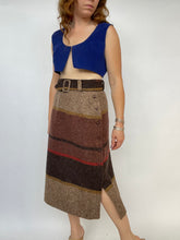 Load image into Gallery viewer, 1970s Cropped Vest Top Blue Corduroy S