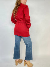 Load image into Gallery viewer, 1970s YSL Shirt Jacket Wool Rust Red Yves Saint Laurent