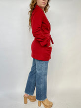 Load image into Gallery viewer, 1970s YSL Shirt Jacket Wool Rust Red Yves Saint Laurent