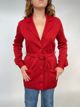 Load image into Gallery viewer, 1970s YSL Shirt Jacket Wool Rust Red Yves Saint Laurent